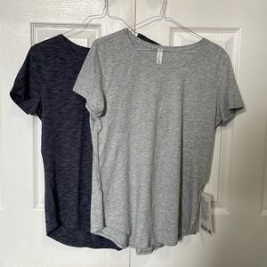 TWO Lululemon Love Crew Tees!! One Black, One White.  Both size 8